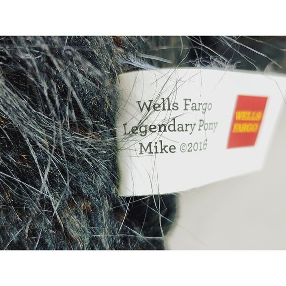 Wells Fargo Mike Legendary Black Pony w/ Tags 15" Plush Toy Stuffed Animal 2016 - Picture 15 of 16